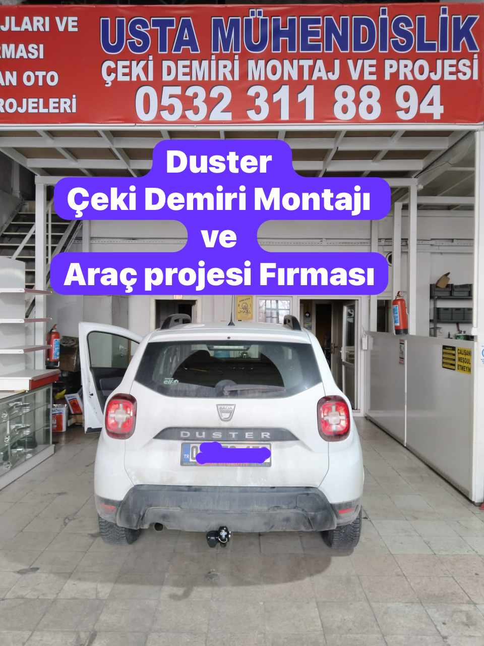 DACİA DUSTER çeki demiri ankara çeki demiri takma montajı fiayatı maliyeti araç projesi ankara 