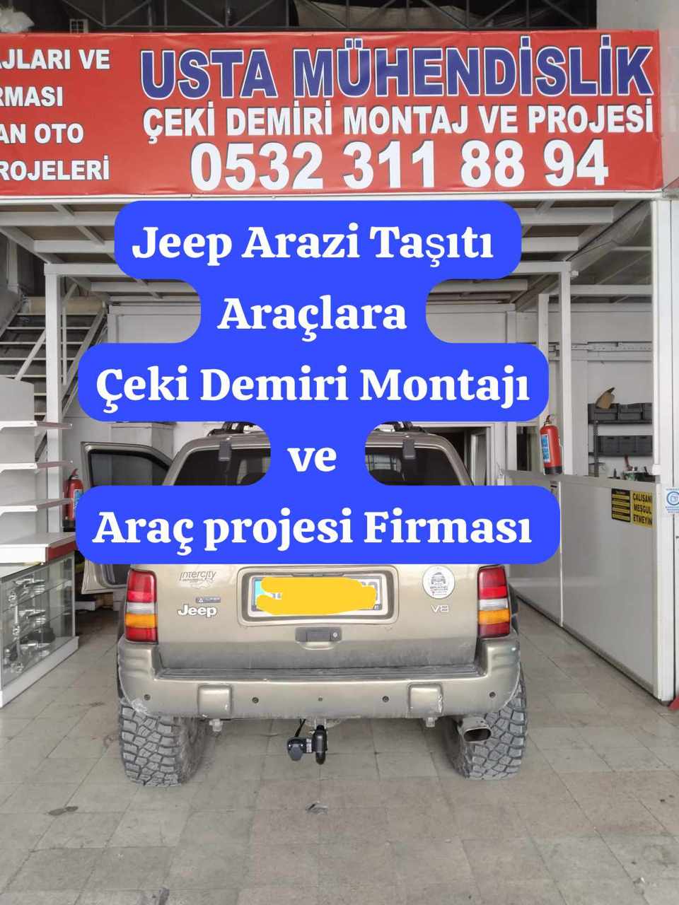 JEEP çeki demiri ankara çeki demiri takma montajı fiayatı maliyeti araç projesi ankara 