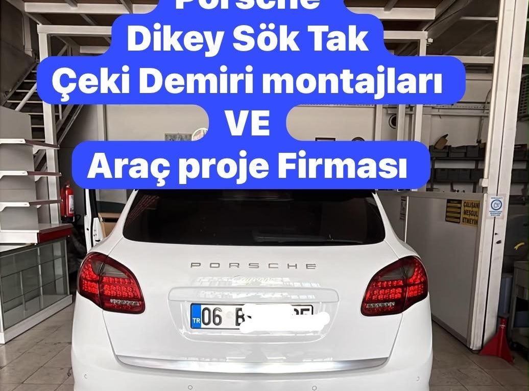Porsche Cayenne Çeki Demiri Montajı DİKEY SÖKÜLEN ANAKTARLI ÇEKİ DEMİRİ Ankara Usta Mühendislik ANKARA OSTİM DE